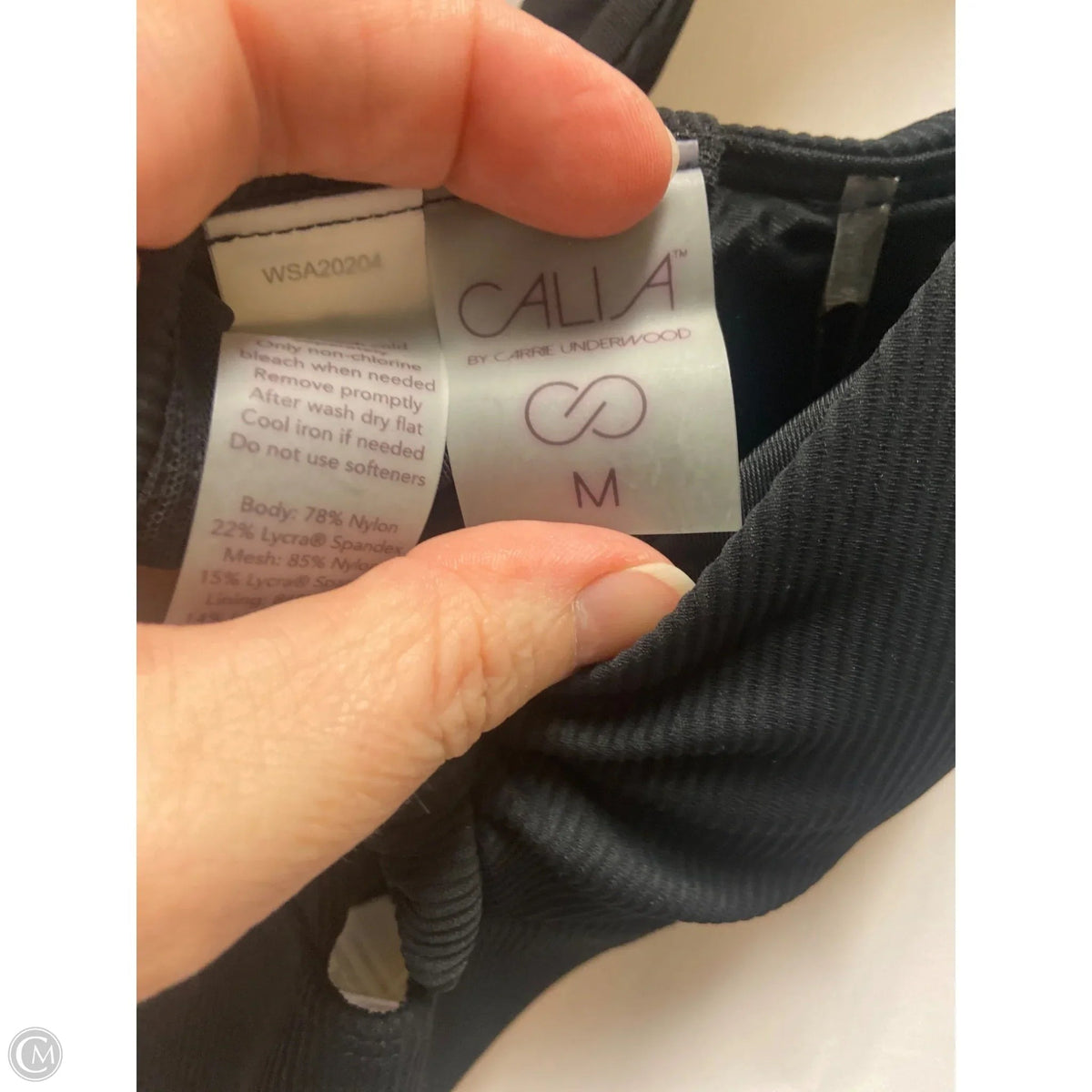 Swimsuit Top By Calia In Black, Size: M