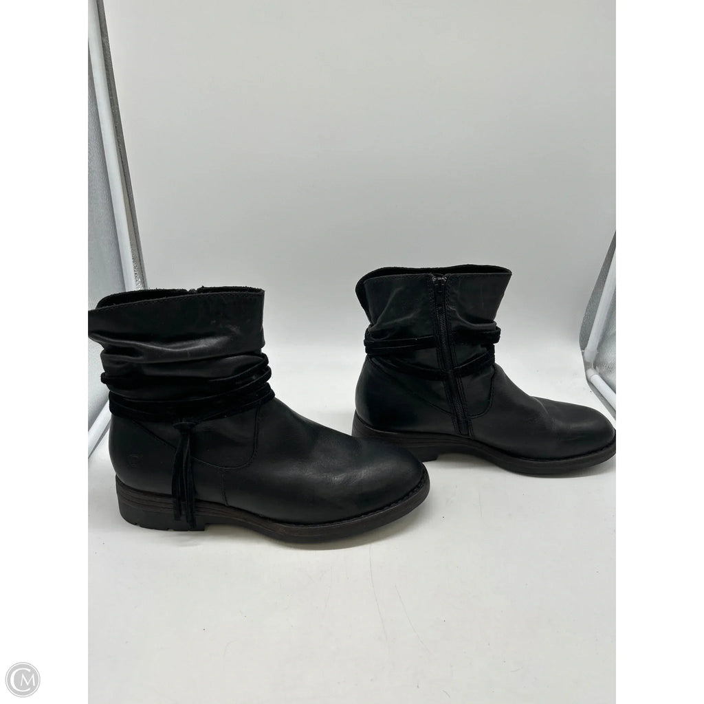 Boots Ankle Flats By Born In Black, Size: 10
