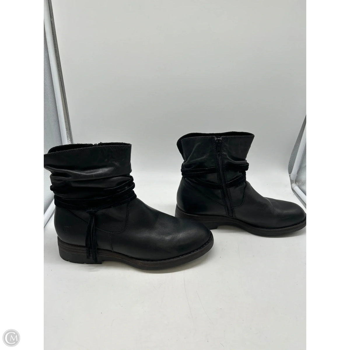 Boots Ankle Flats By Born In Black, Size: 10