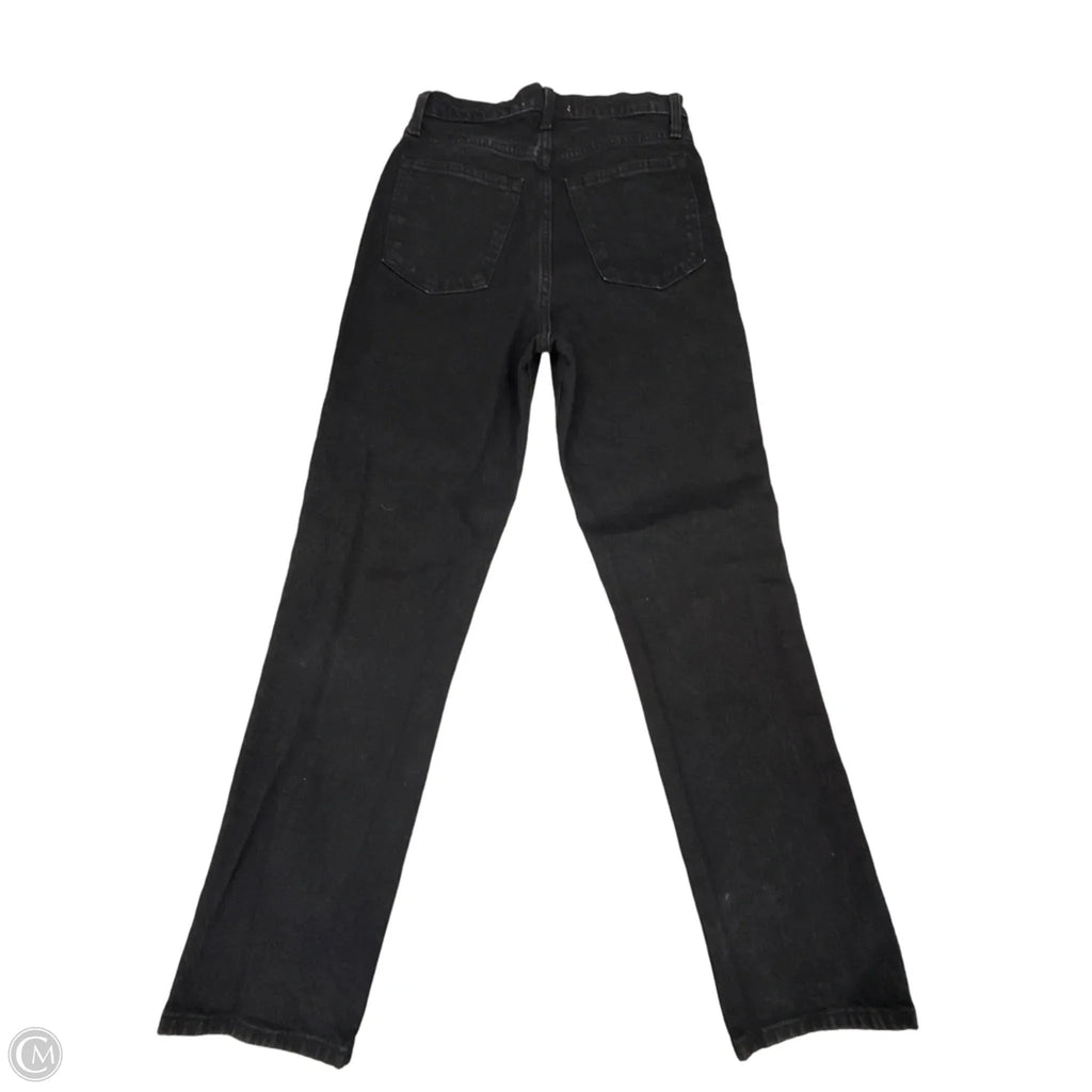 Jeans Straight By Abercrombie And Fitch In Black Denim, Size: 4