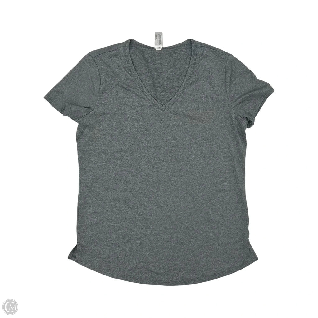Athletic Top Short Sleeve By 90 Degrees By Reflex In Grey, Size: S