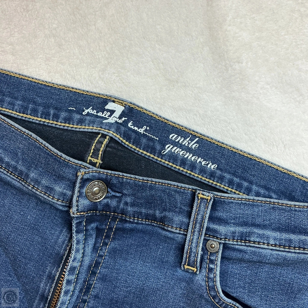 Jeans Skinny By 7 For All Mankind In Blue Denim, Size: 10