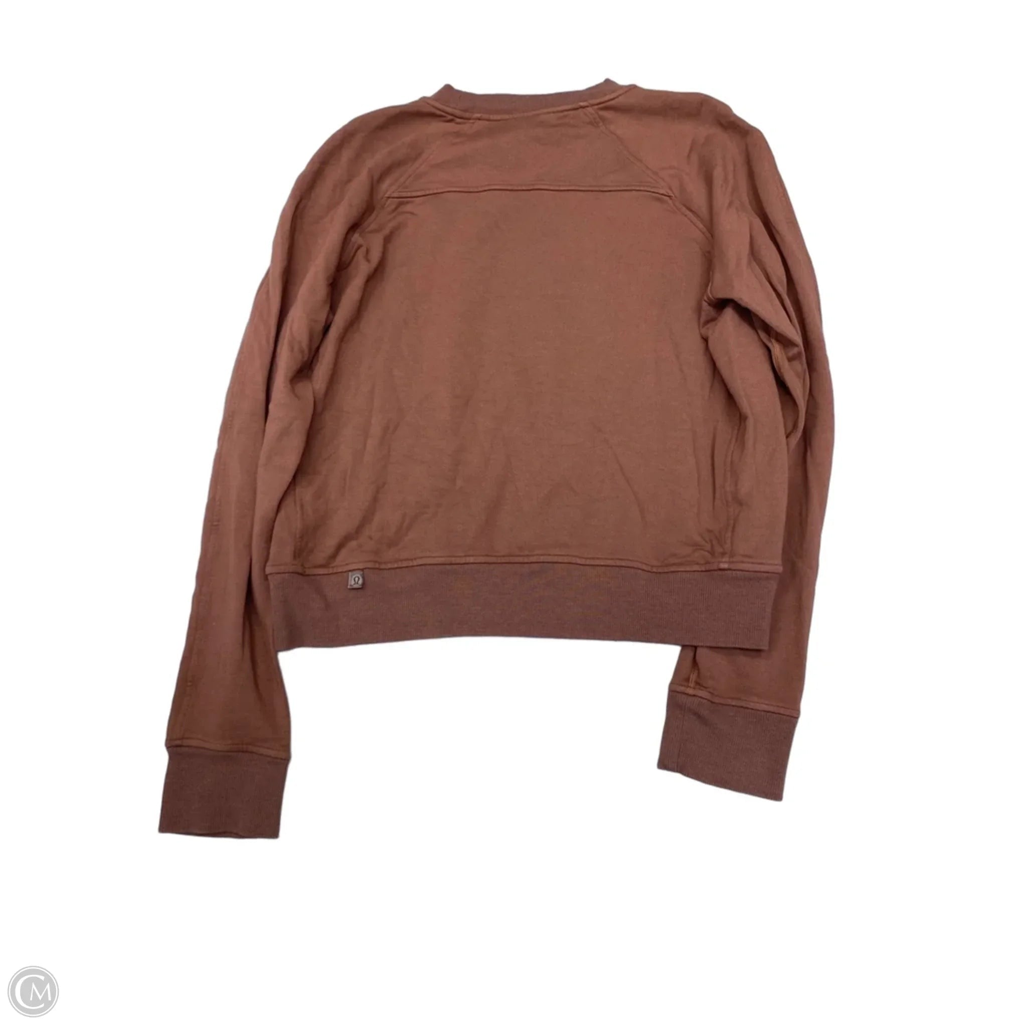 Athletic Top Long Sleeve Crewneck By Lululemon In Brown, Size: S