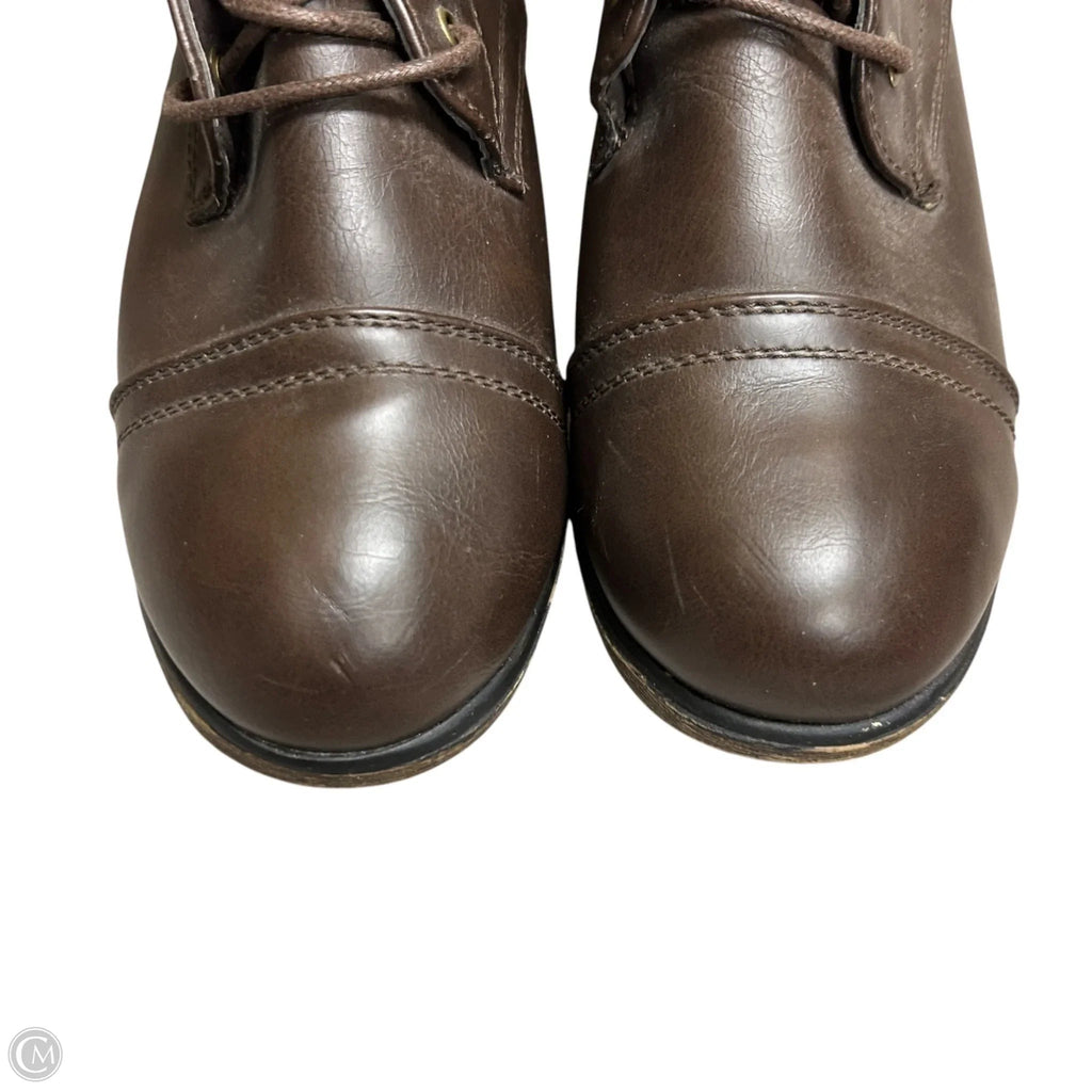 Boots Combat By Forever In Brown, Size: 7.5