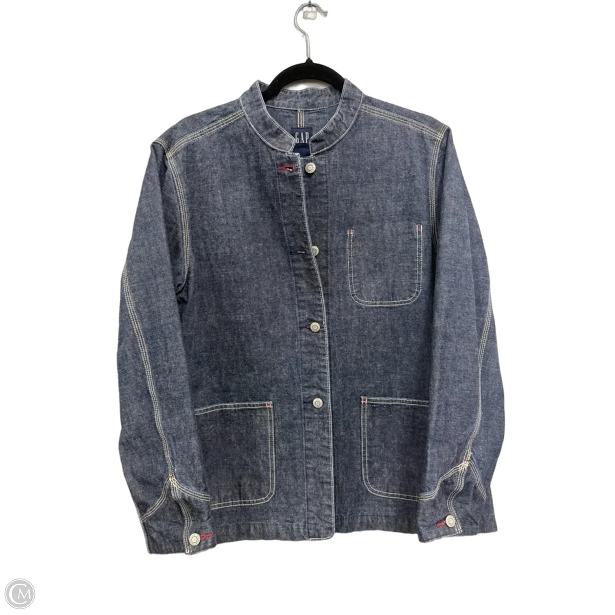 Jacket Denim By Gap In Blue Denim, Size: L