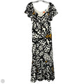 Fluttered-Sleeve Maxi Dress By Farm Rio In Black & Cream, Size: Xs