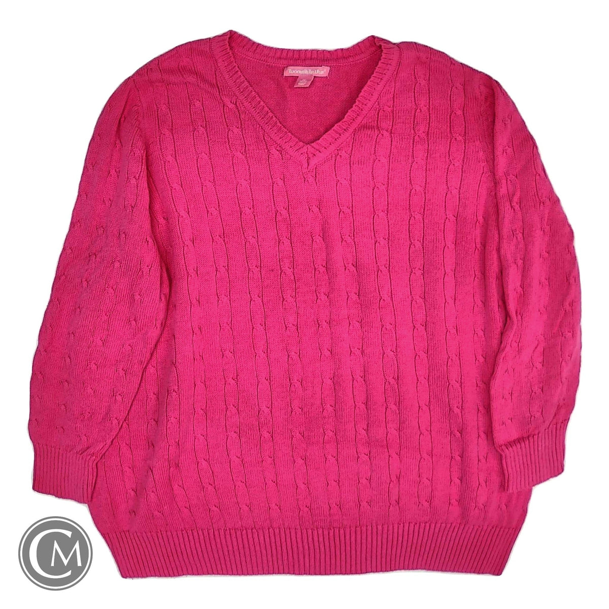 Sweater By Woman Within In Pink, Size: 2x