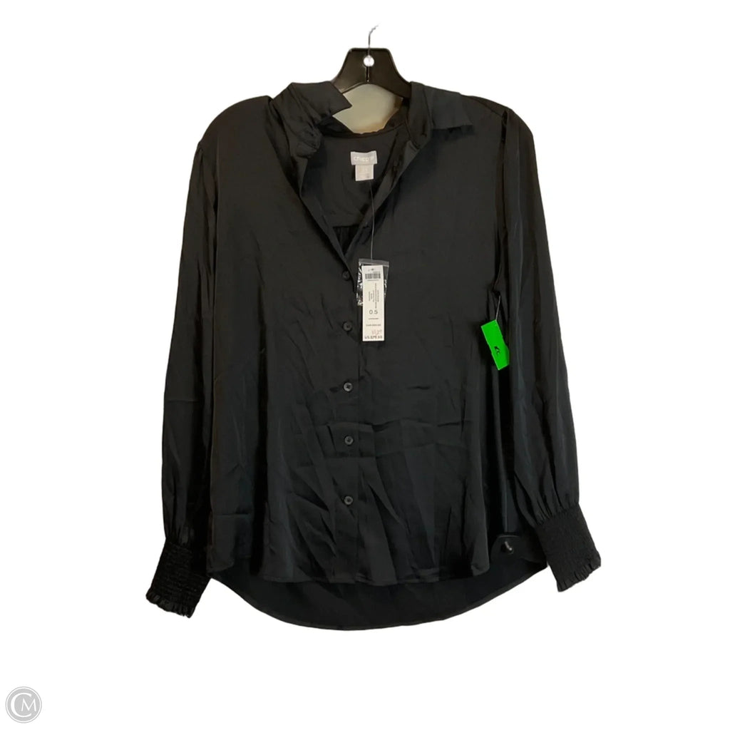 Top Long Sleeve By Chicos In Black, Size: S