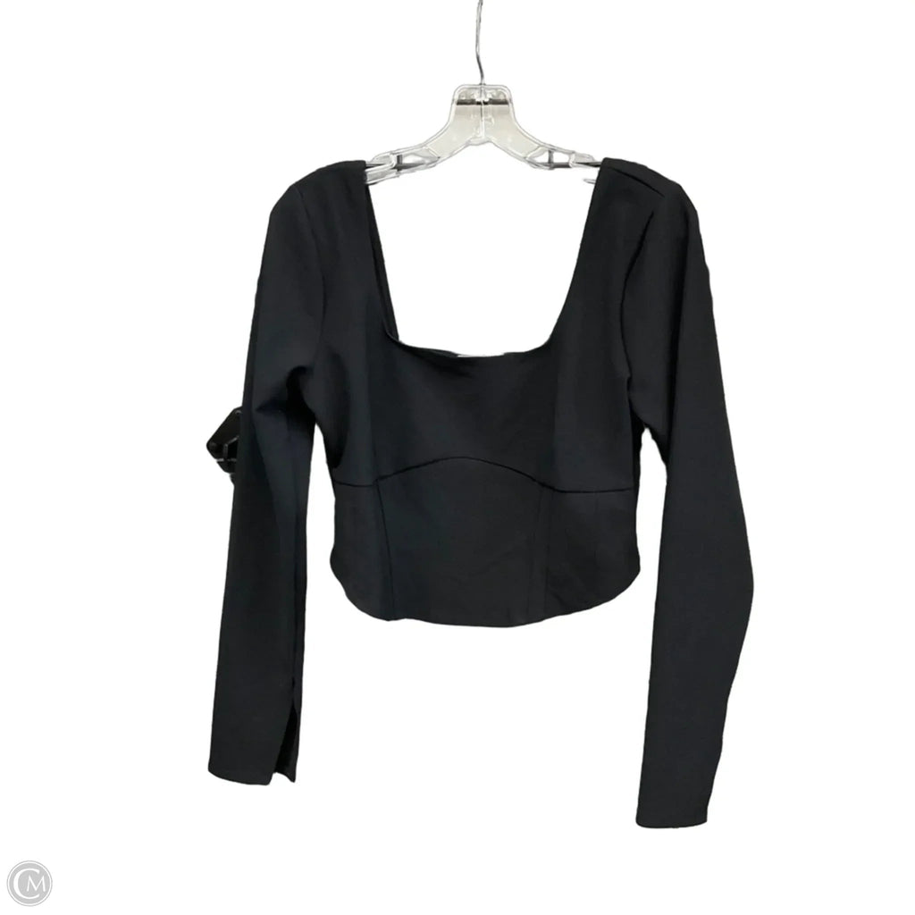 Top Long Sleeve By Abercrombie And Fitch In Black, Size: L