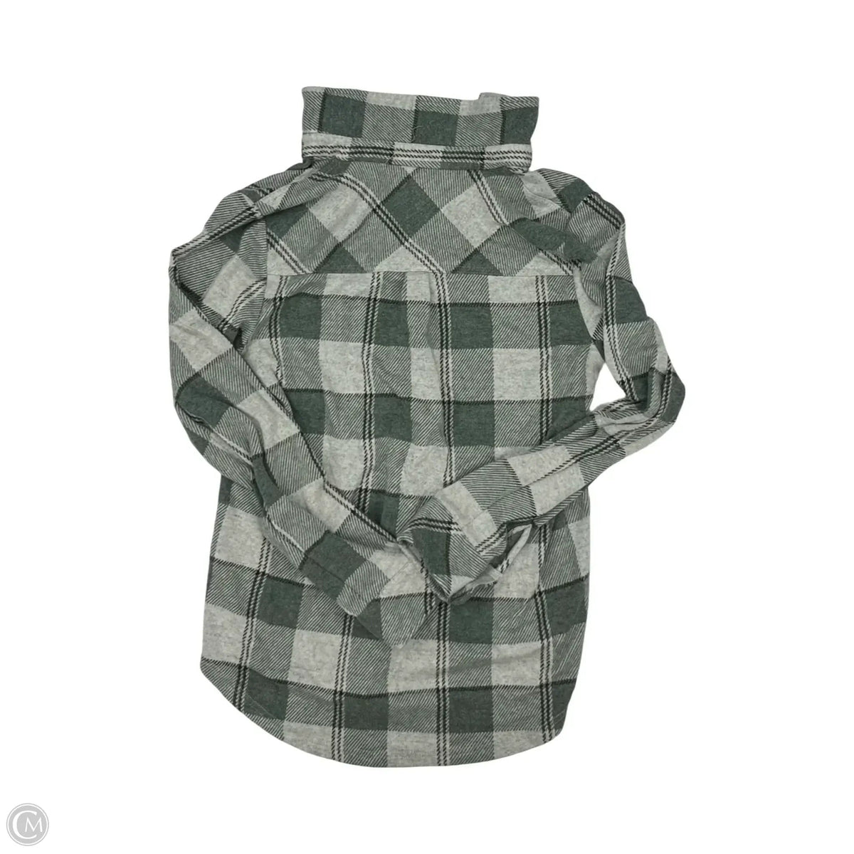 Blouse Long Sleeve By Thread And Supply In Green & Grey, Size: S