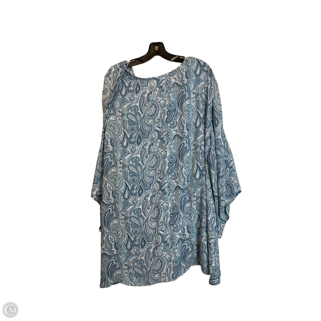 Top Long Sleeve By Catherines In Blue, Size: 4x