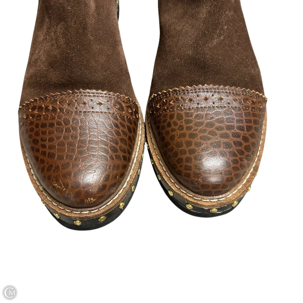 Boots Ankle Heels By Free People In Brown, Size: 6.5