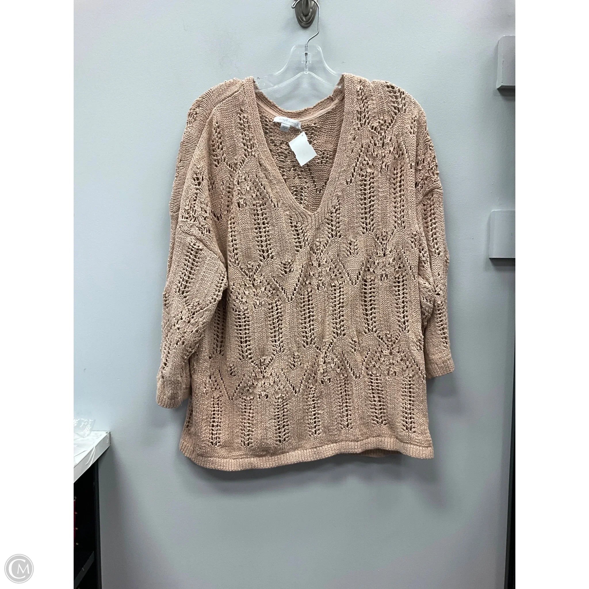 Sweater By Pure Jill In Tan, Size: L