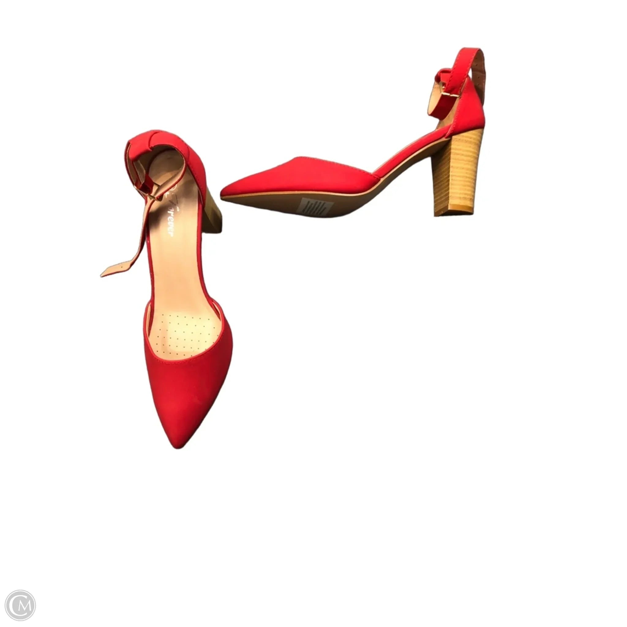 Shoes Heels Stiletto By Forever In Red, Size: 9