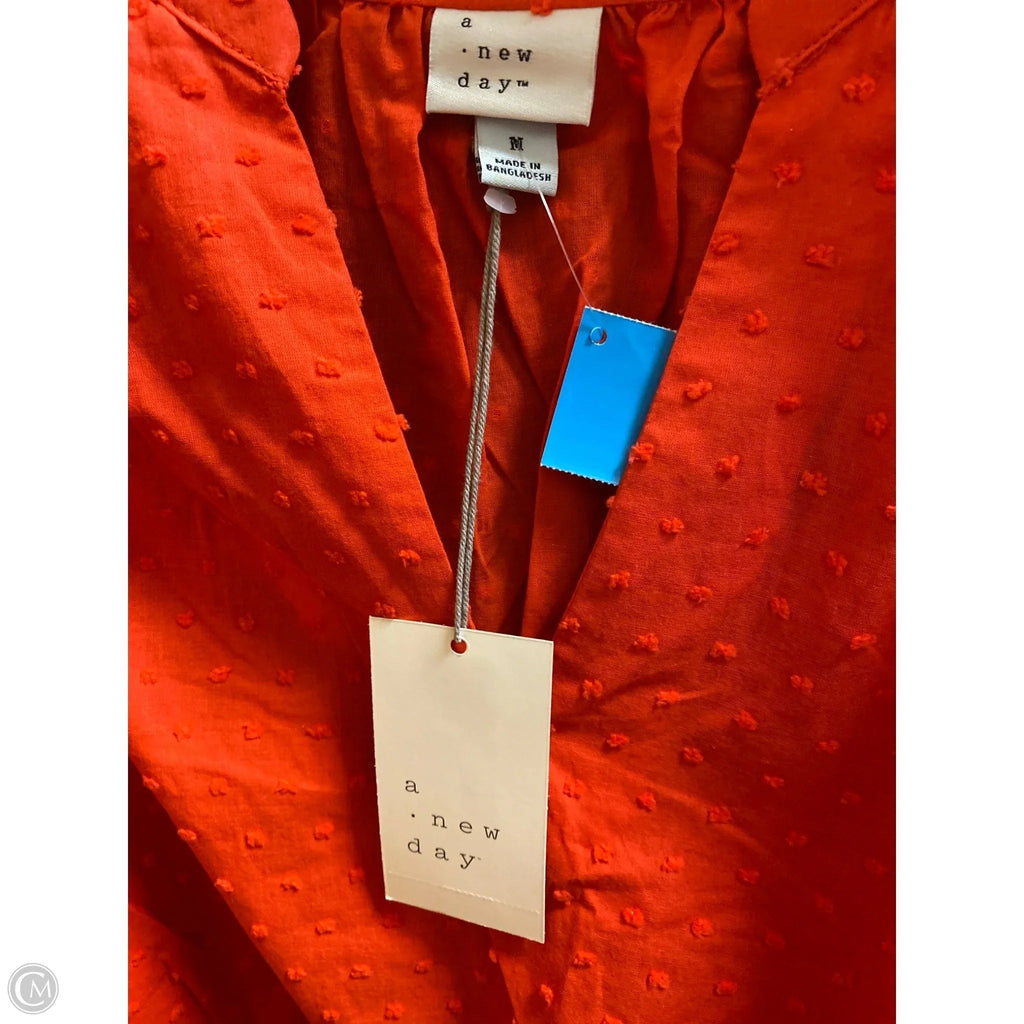 Top Long Sleeve By A New Day In Red, Size: M