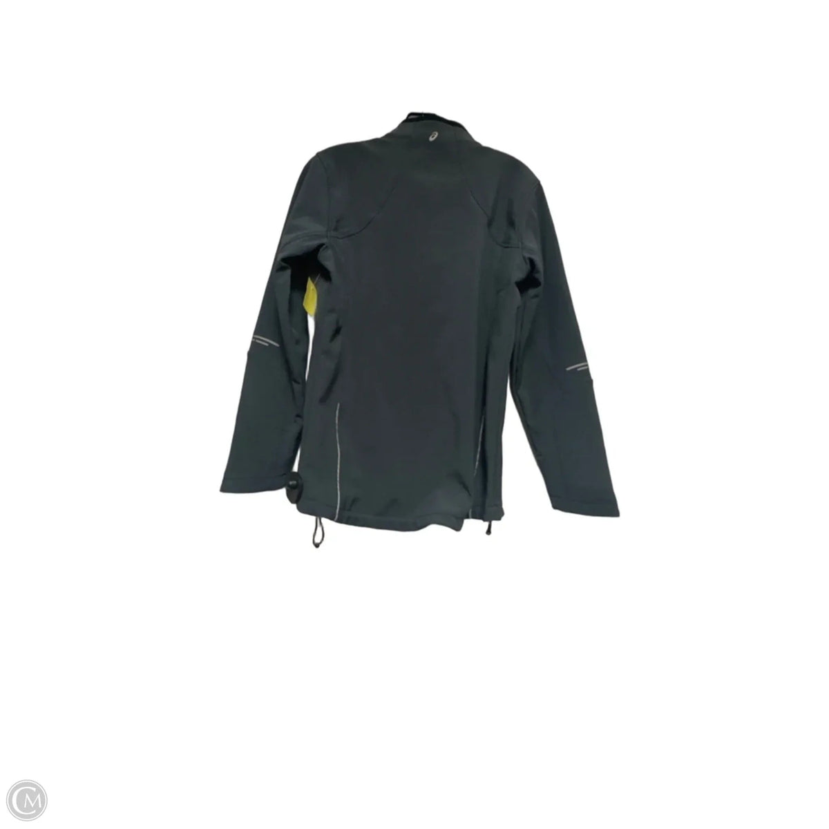 Athletic Jacket By Asics In Grey, Size: M