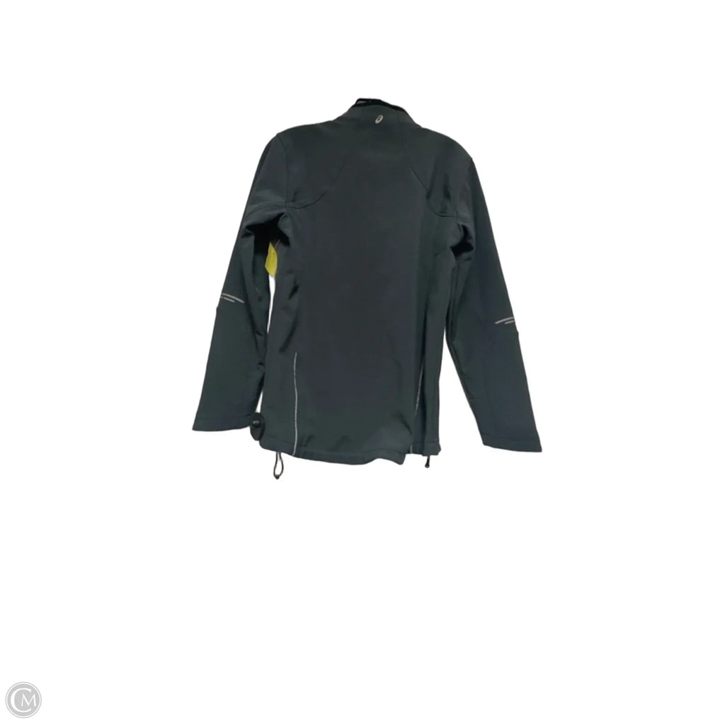 Athletic Jacket By Asics In Grey, Size: M