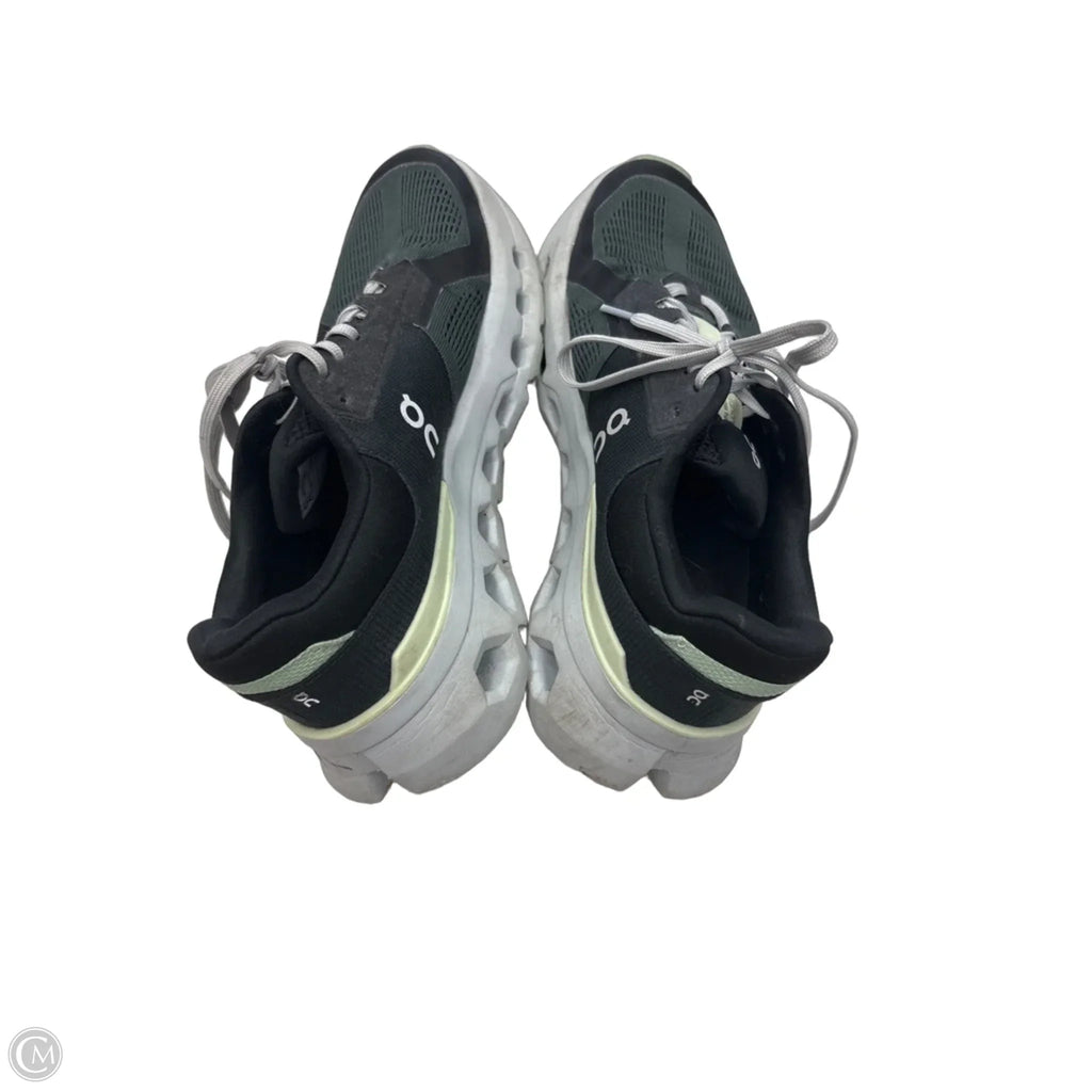 Shoes Athletic By On Cloud In Black & Green, Size: 9