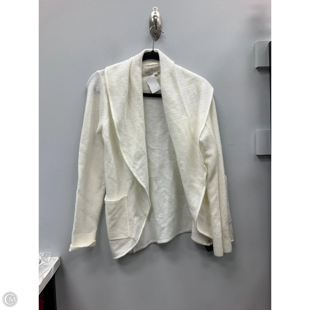 Cardigan By Loft In Cream, Size: S