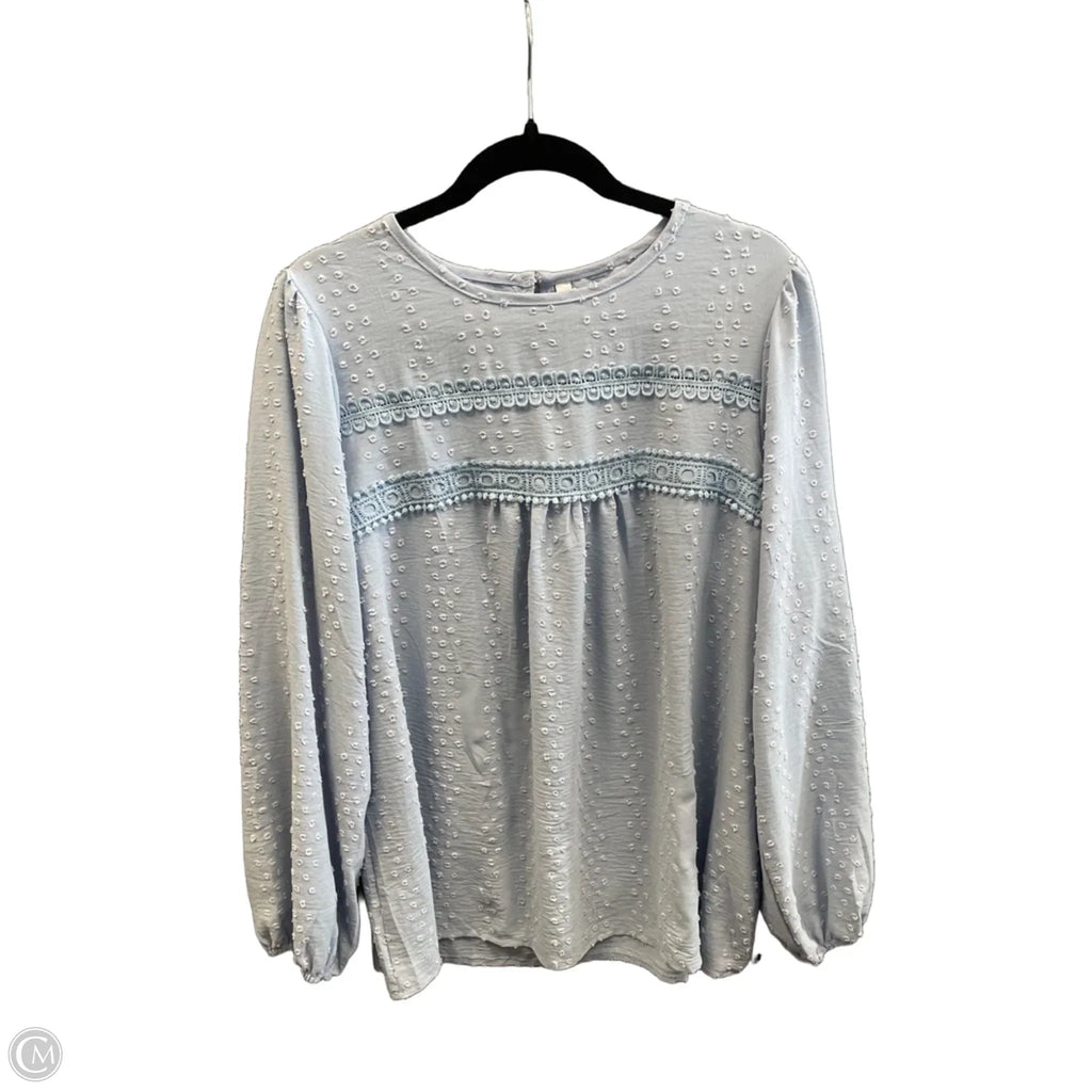 Top Long Sleeve By Clothes Mentor In Blue, Size: 2x