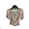 Top Short Sleeve By Abercrombie And Fitch In Striped Pattern, Size: M