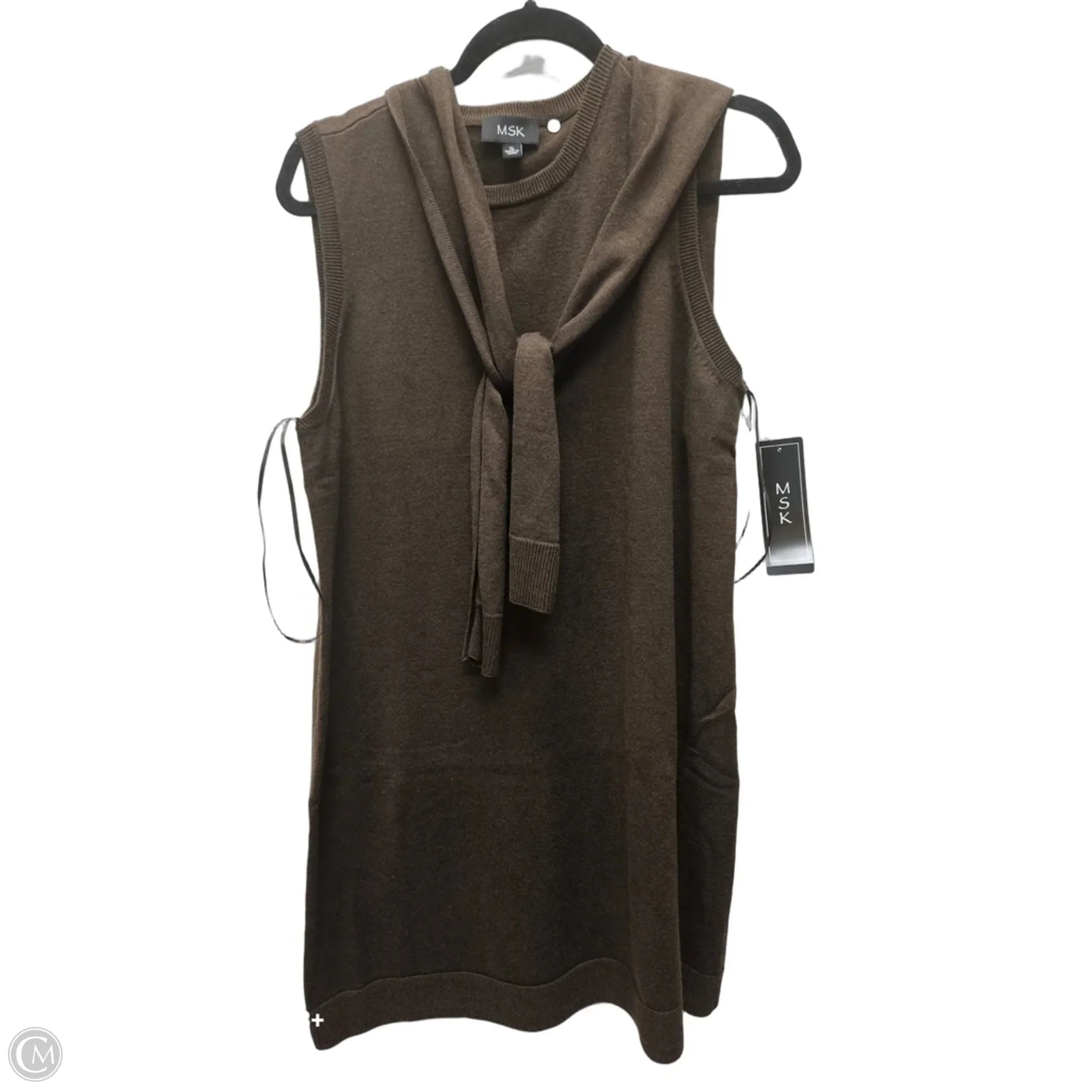 Dress Sweater By Msk In Brown, Size: Xl