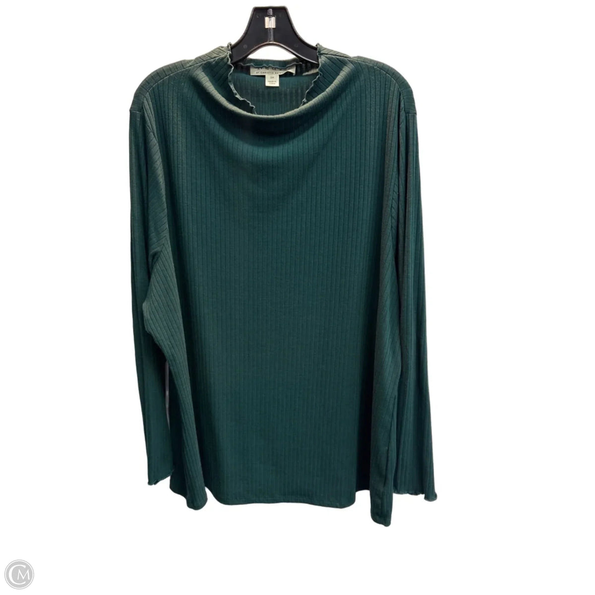 Top Long Sleeve Basic By Clothes Mentor In Green, Size: 3x