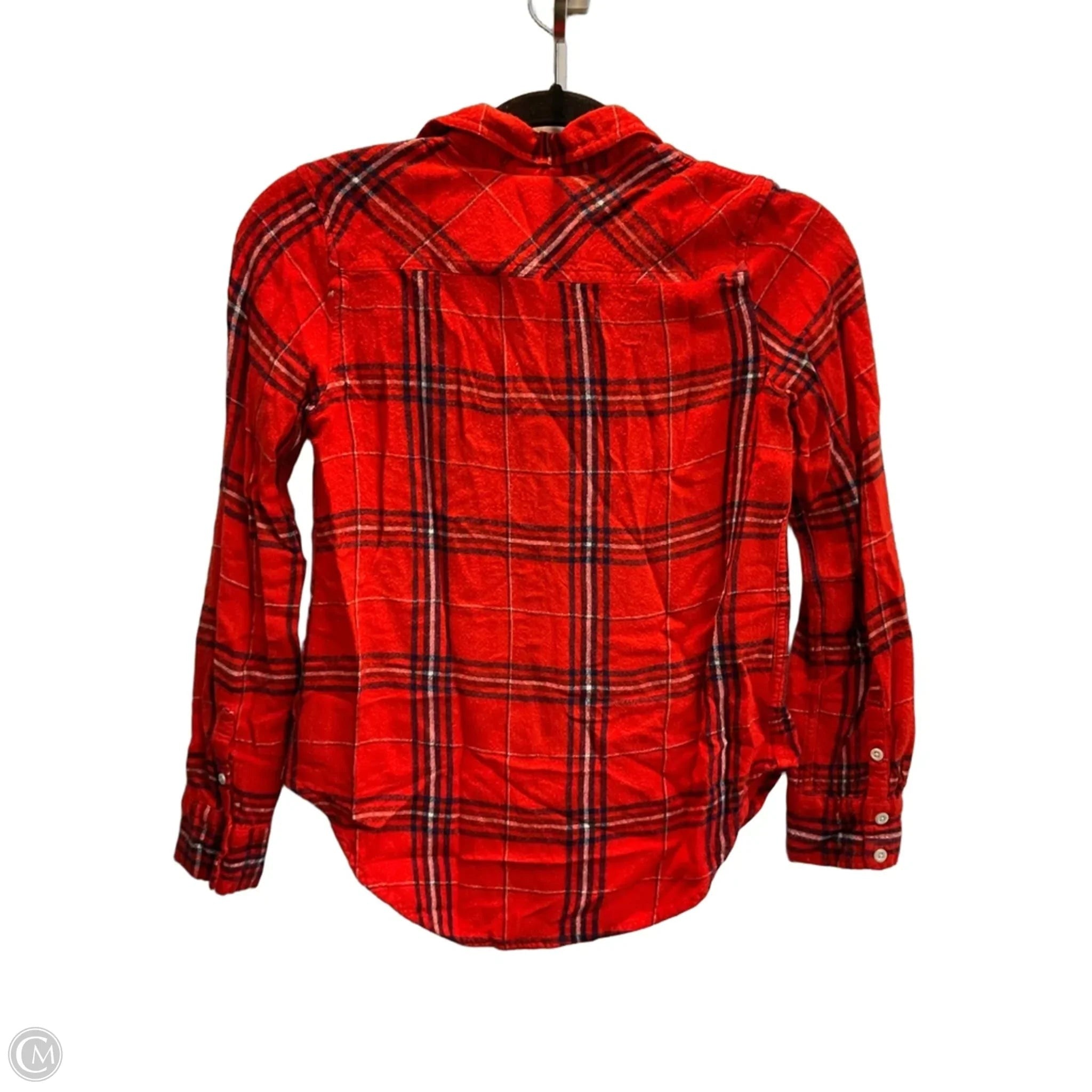 Top Long Sleeve By A New Day In Plaid Pattern, Size: S