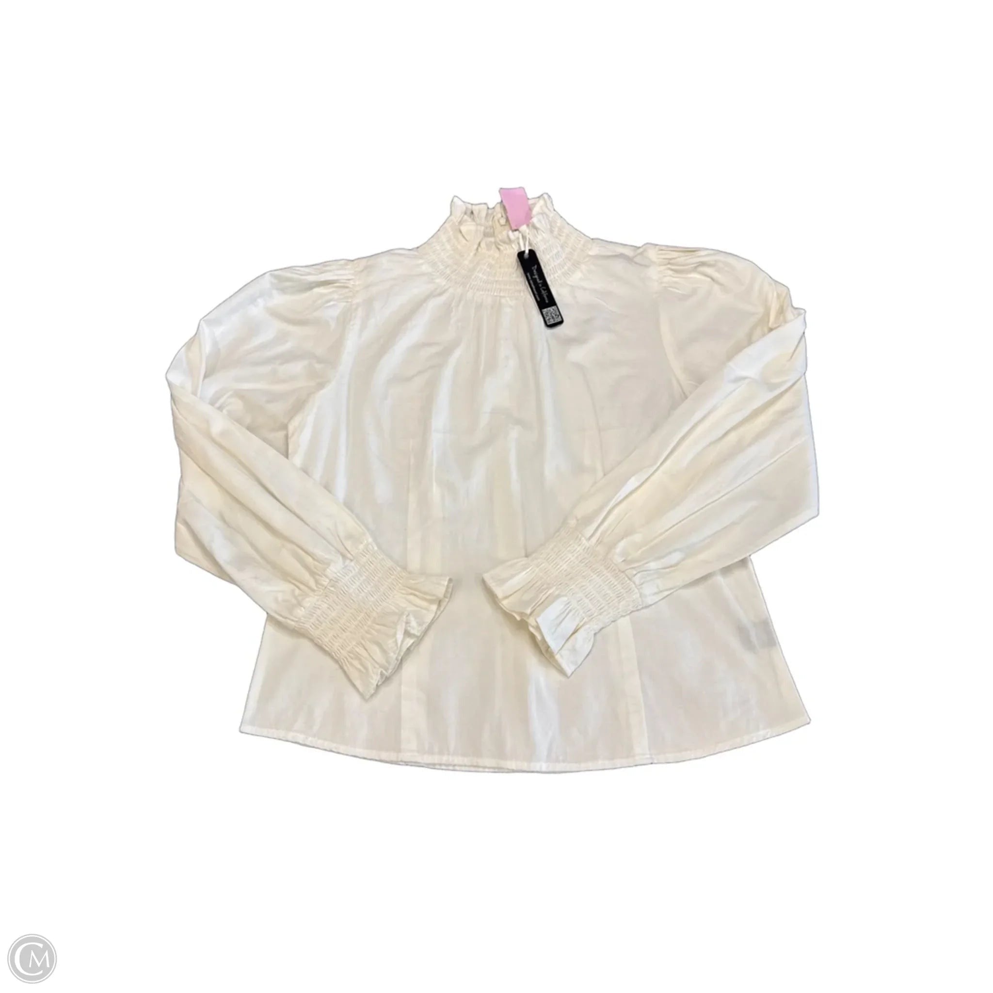 Blouse Long Sleeve By Velvet Heart In Cream, Size: L