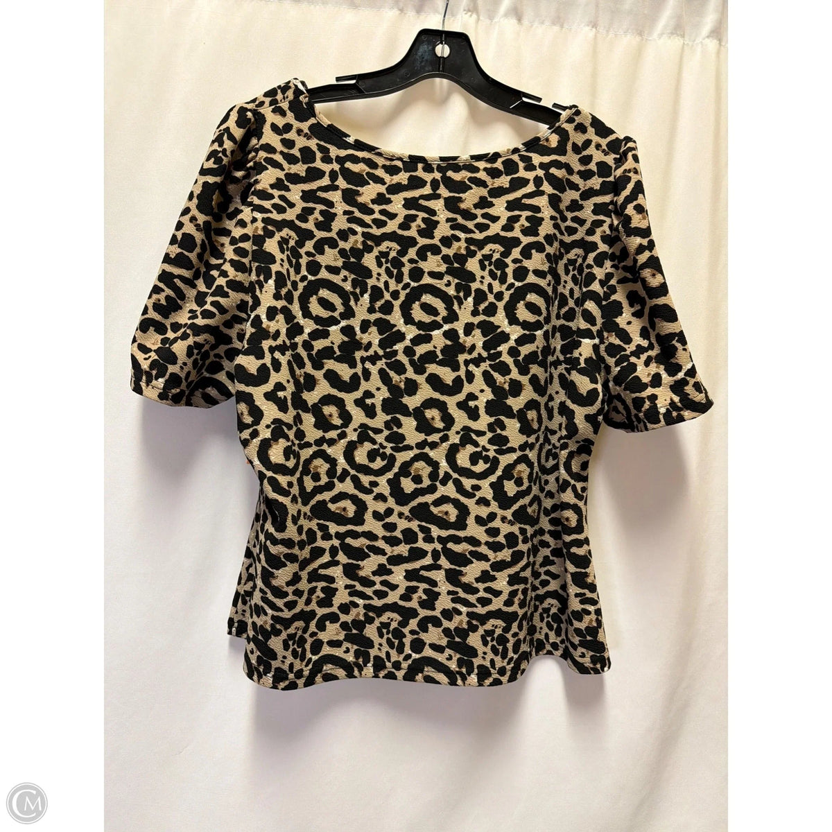 Top Short Sleeve By Shein In Animal Print, Size: 4x