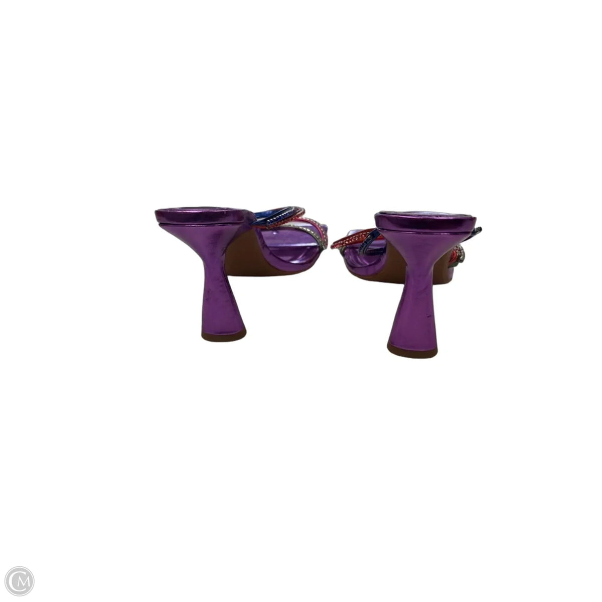 Sandals Heels Kitten By Zara In Purple, Size: 6.5
