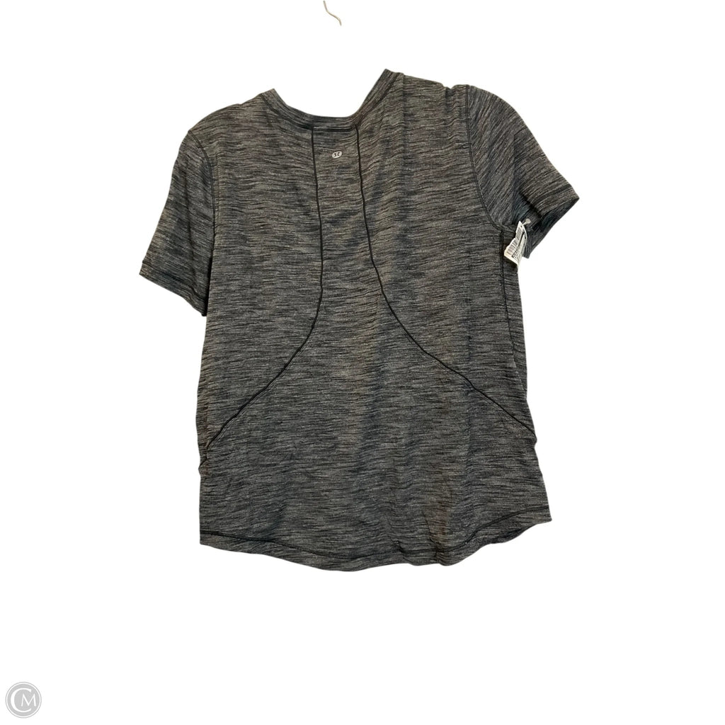 Athletic Top Short Sleeve By Lululemon In Grey