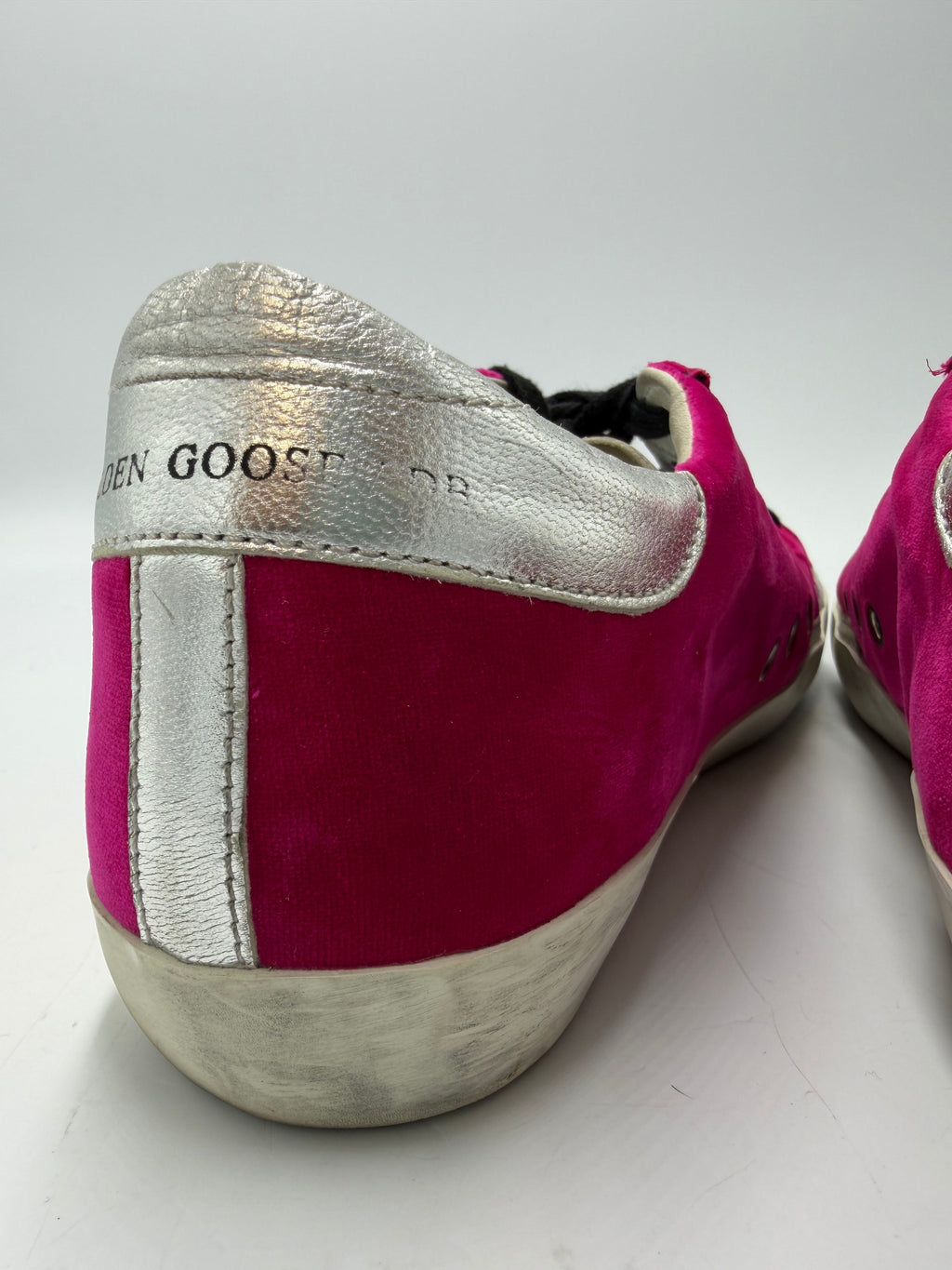 Golden Goose Superstar Trainers Luxury Shoes In Pink Velvet, Size: 9 (39)