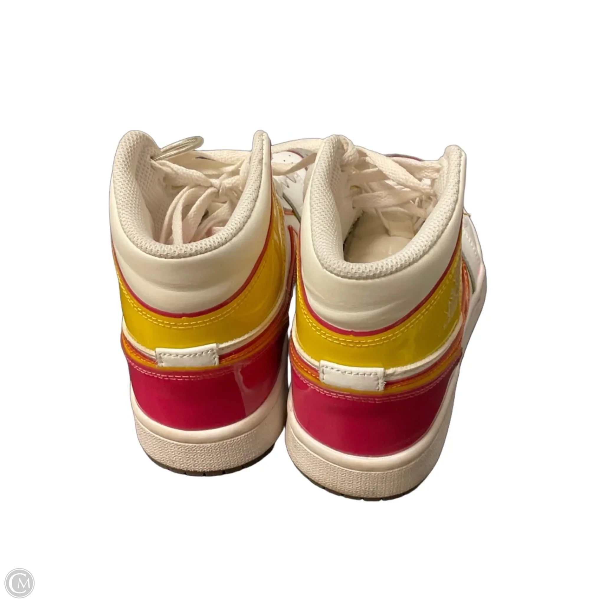 Shoes Luxury Designer By Jordan In Orange & Pink, Size: 9