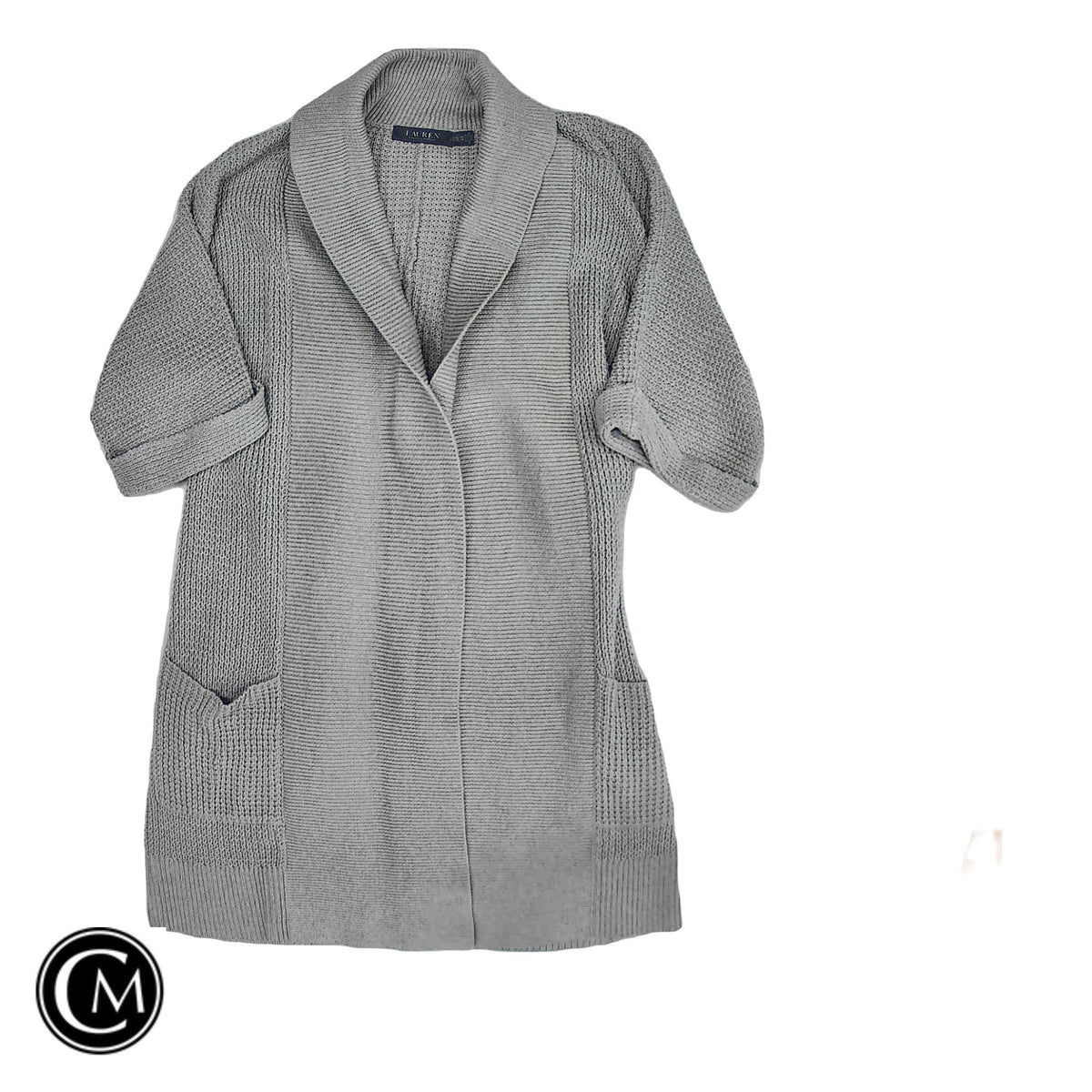Sweater Cardigan By Lauren By Ralph Lauren In Grey, Size: Xs