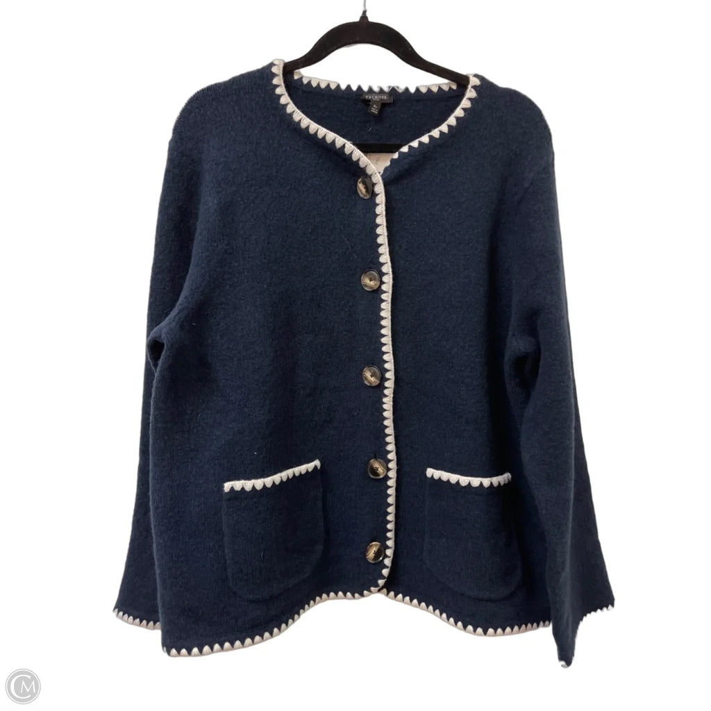 Sweater Cardigan By Talbots In Navy, Size: Xlp