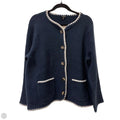 Sweater Cardigan By Talbots In Navy, Size: Xlp