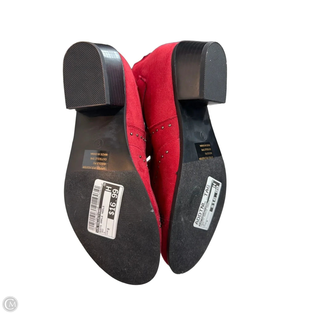 Boots Ankle Heels By Jg Collections In Red, Size: 9