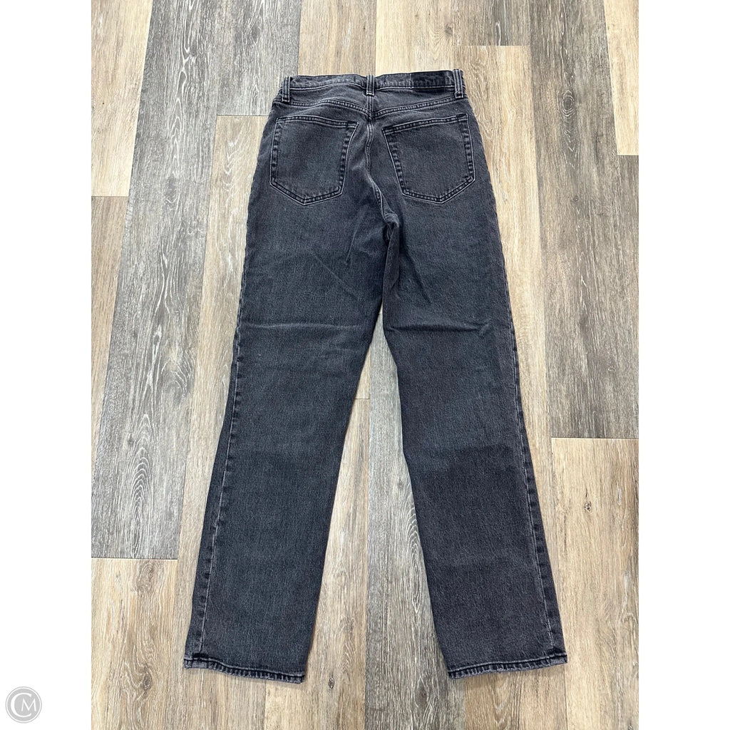 Jeans Straight By Abercrombie And Fitch In Black Denim, Size: 6