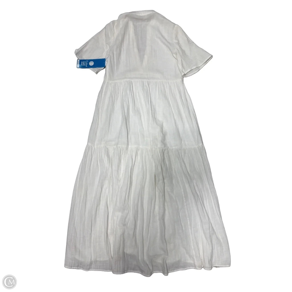 Dress Casual Maxi By Anthropologie In White, Size: Xxs