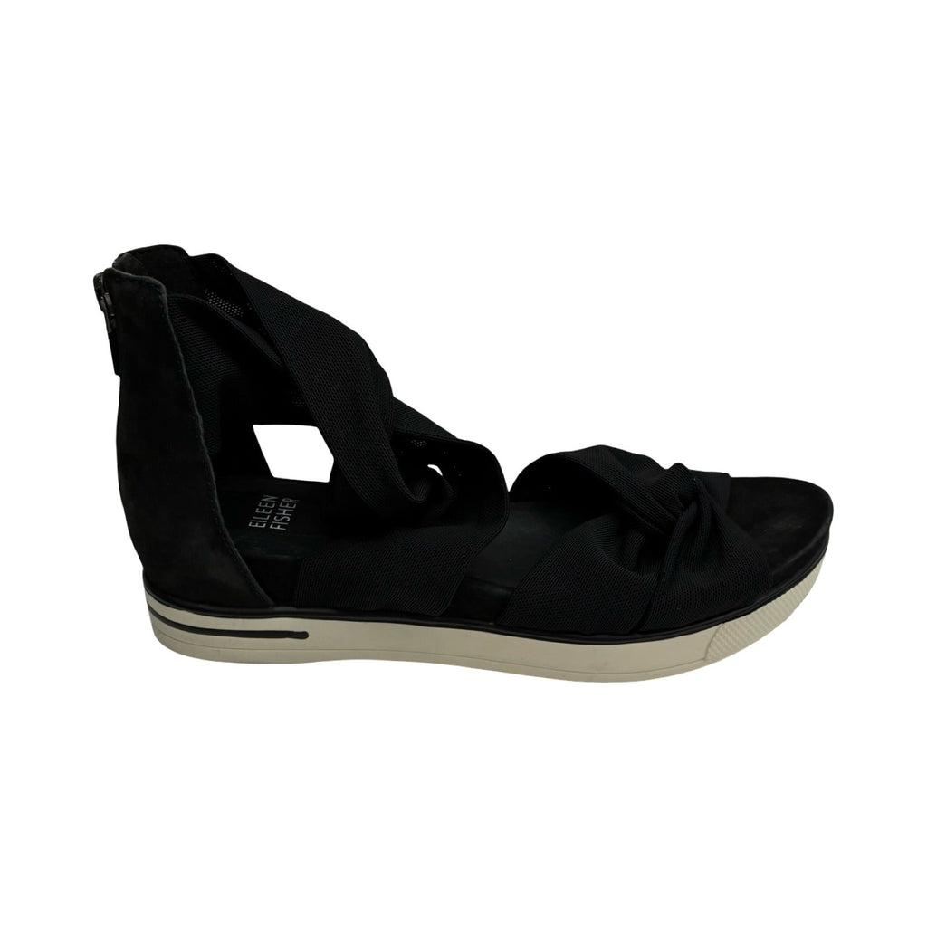 Sandals Flats By Eileen Fisher In Black, Size:6