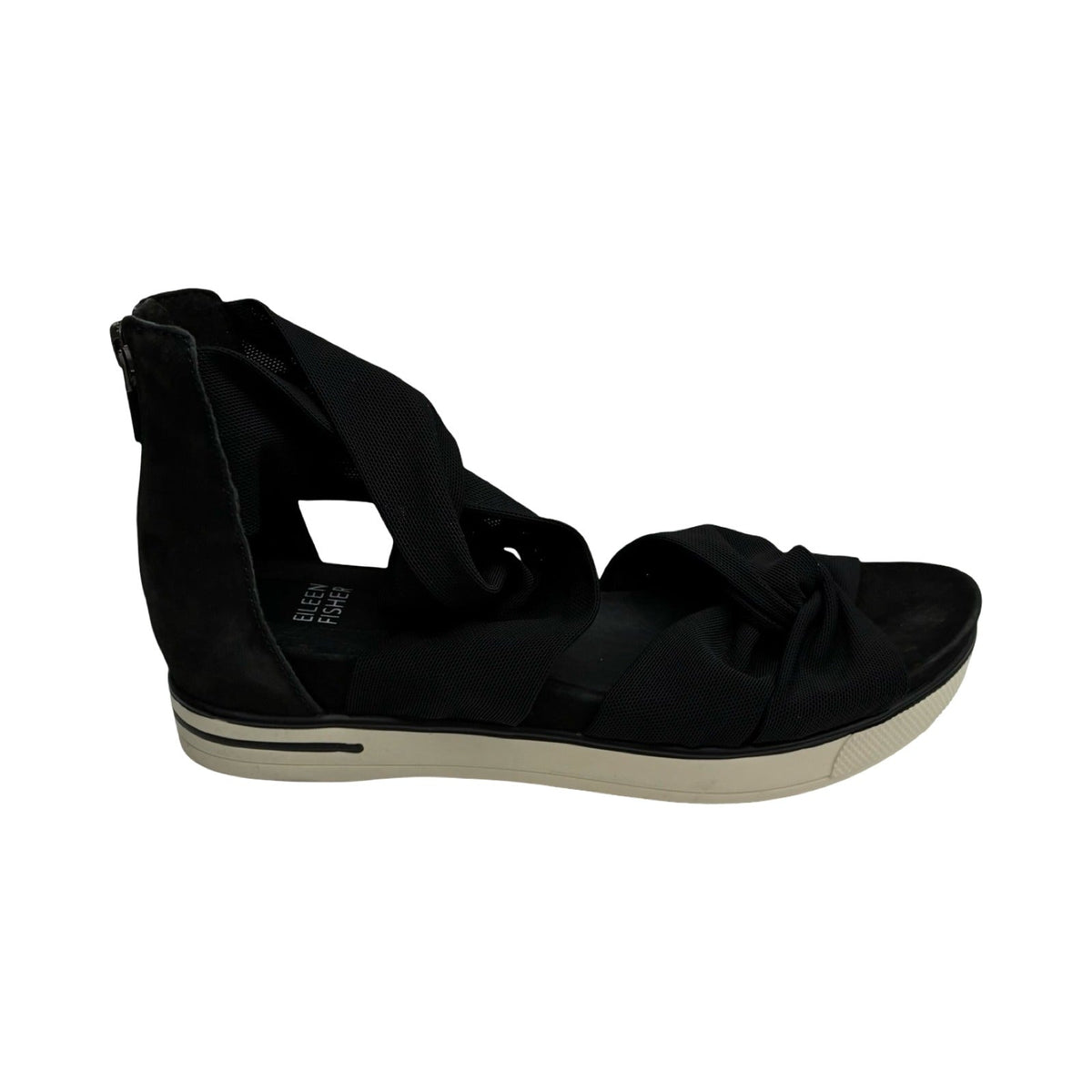Sandals Flats By Eileen Fisher In Black, Size:6