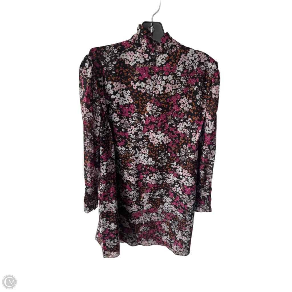 Dress Casual Short By Loft In Black & Pink, Size: L