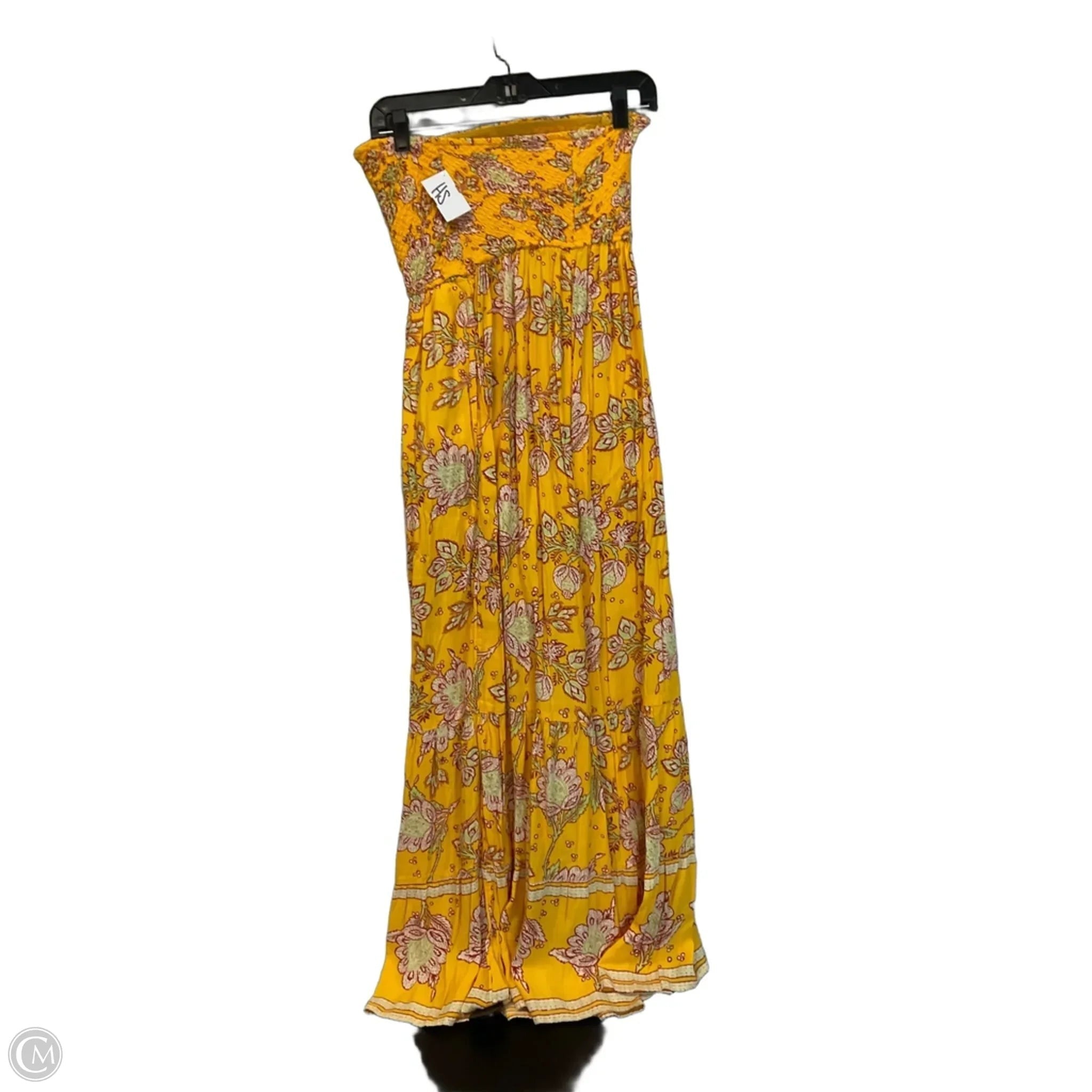 Dress Casual Maxi By Free People In Yellow, Size: Xs