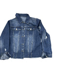 Jacket Denim By Clothes Mentor In Blue Denim, Size:L