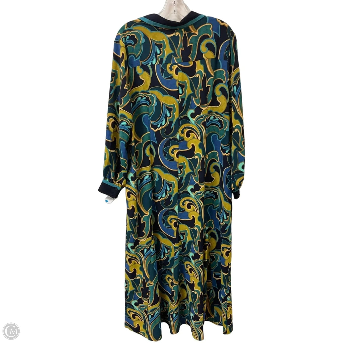 Dress Casual Maxi By Chicos In Blue & Green, Size: Xl