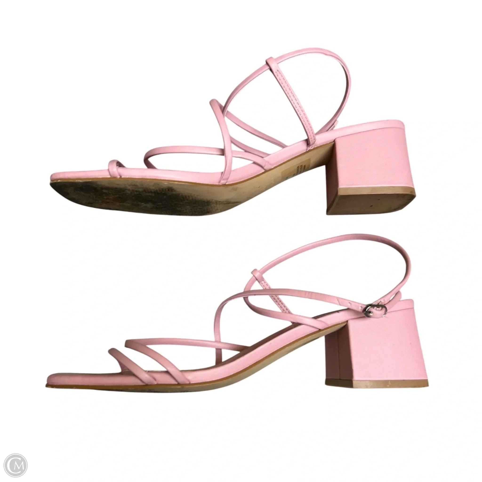 Sandals Heels Block By Steve Madden In Pink, Size: 9.5