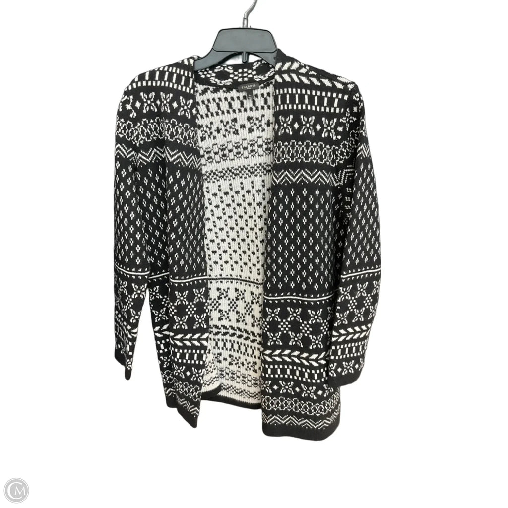 Cardigan By Talbots In Black & White, Size: Lp