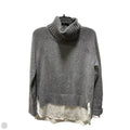 Top Long Sleeve By Magaschoni In Grey, Size: M