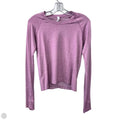 Athletic Top Long Sleeve Crewneck By Lululemon In Purple, Size: 6